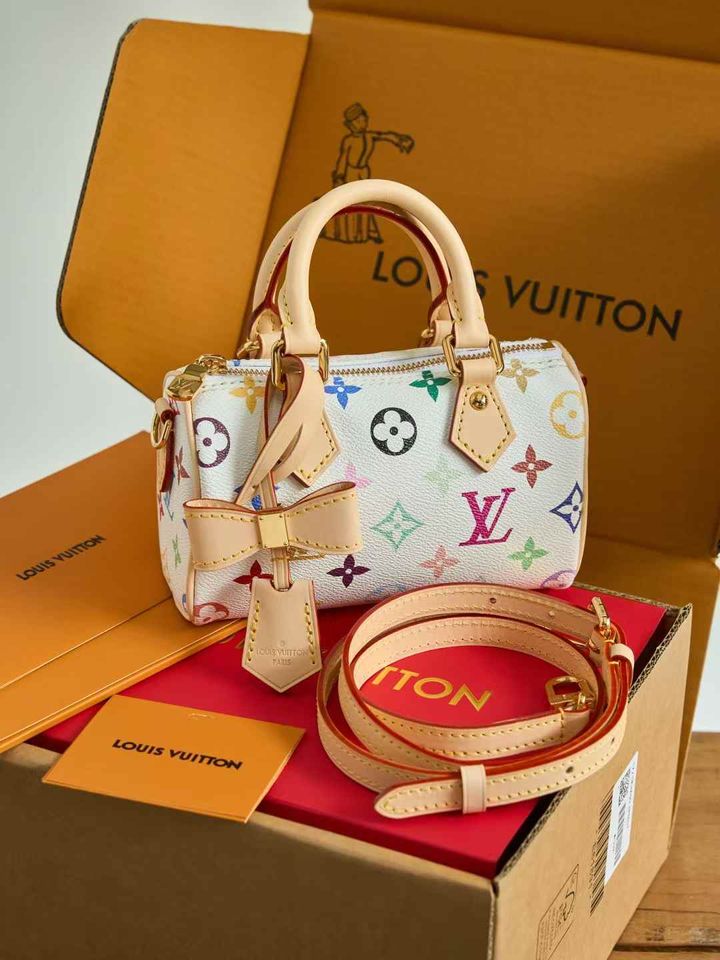 LV x TM NANO SPEEDY 限定村上隆迷你波士頓包 M13391