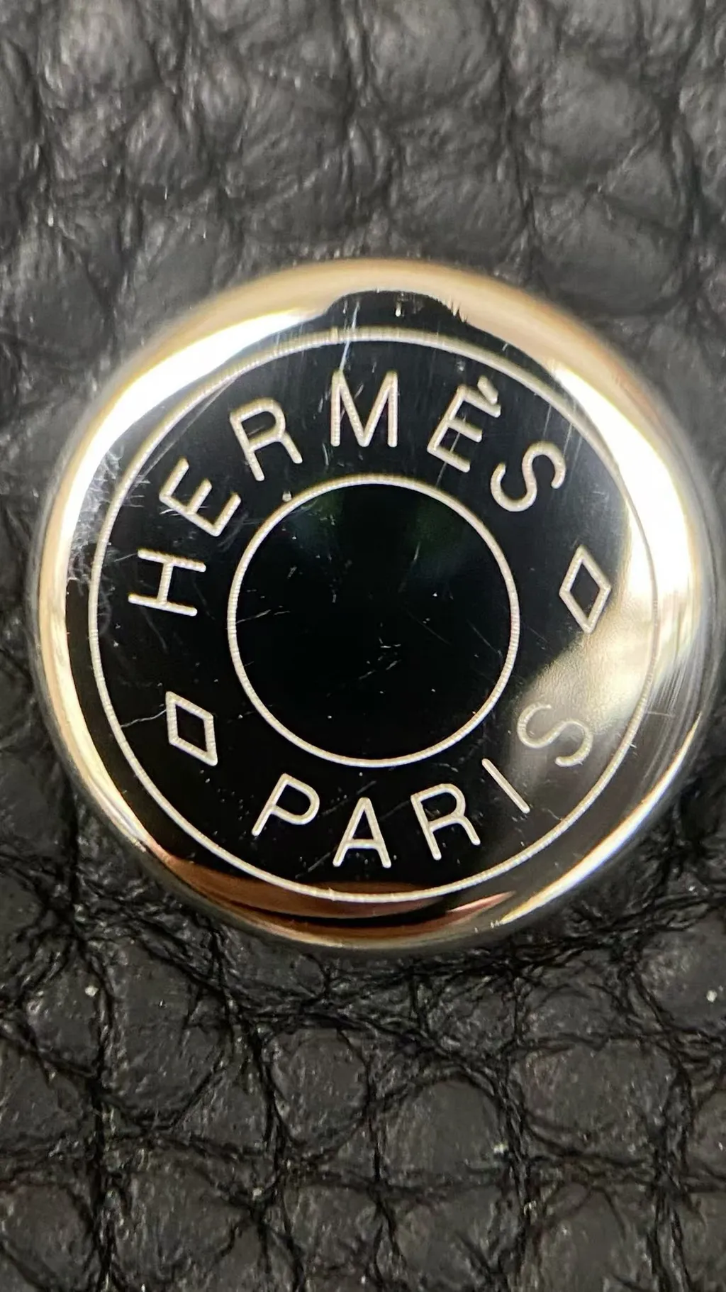 HERMES MINI HERBAG 內縫帆布拼牛皮  灰白拼89黑色 銀扣  熊貓拼色52