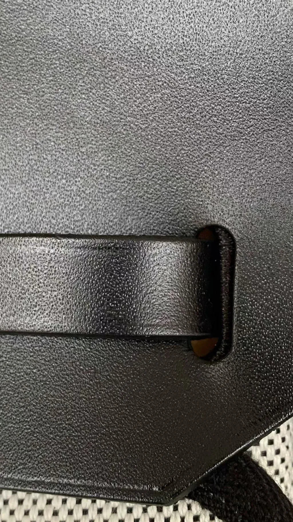 HERMES MINI HERBAG 內縫帆布拼牛皮  灰白拼89黑色 銀扣  熊貓拼色58
