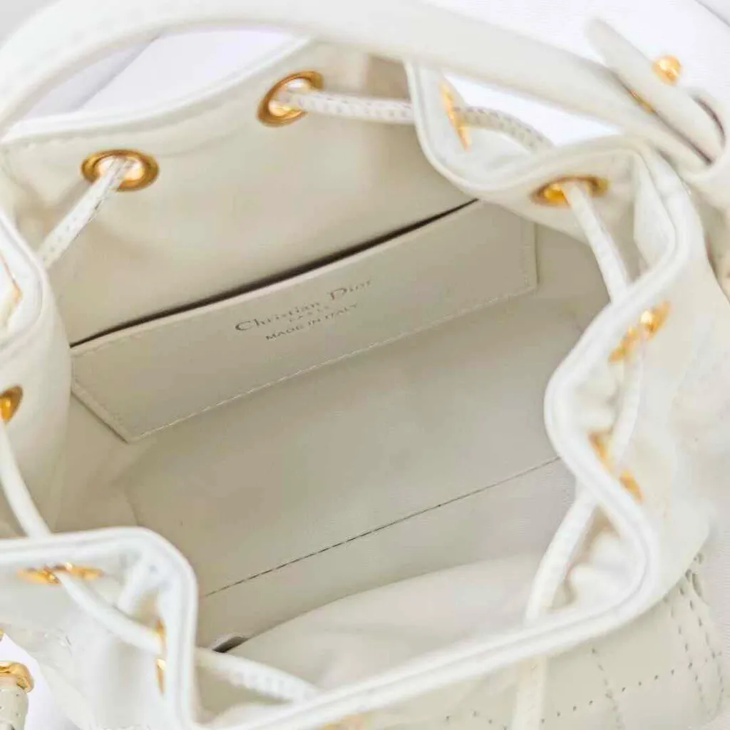 DIOR CARO 水桶包 白色6