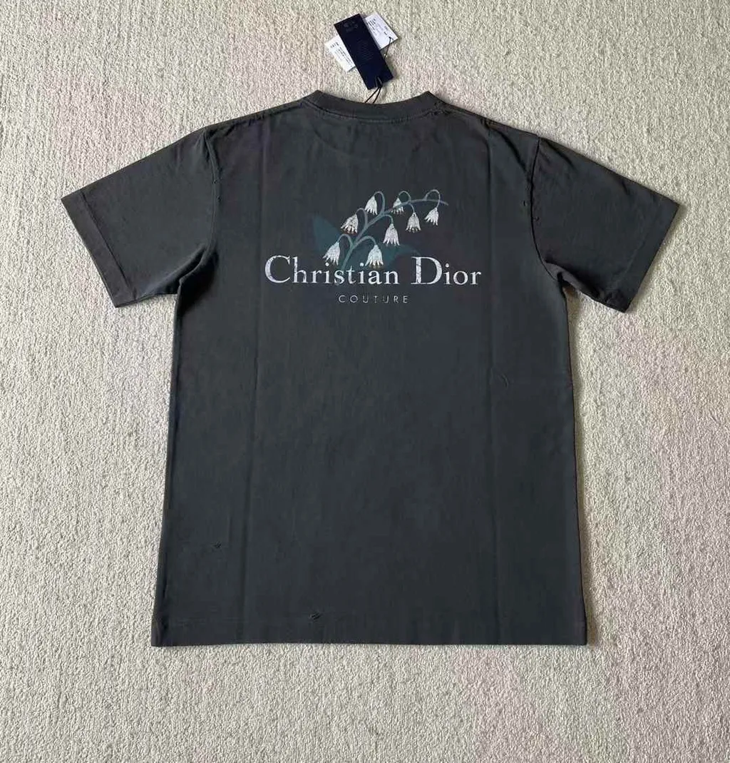 DIOR 鈴蘭印花圓領短袖上衣 兩色  17.06.54