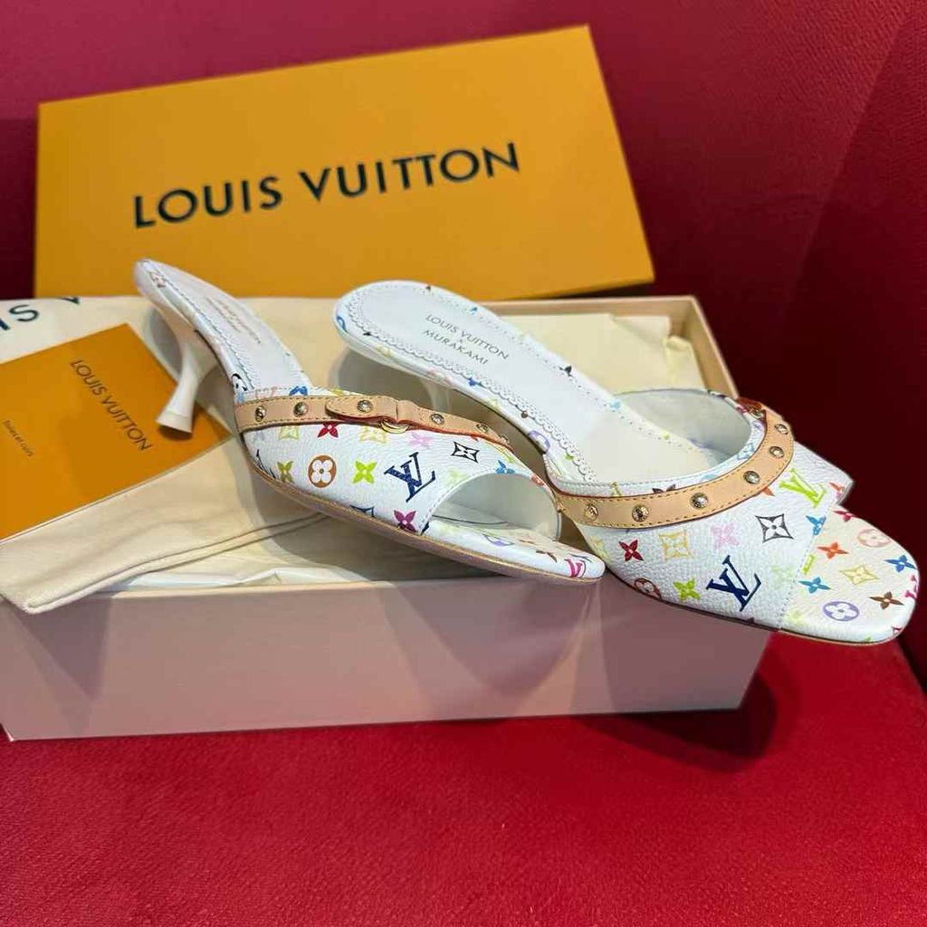 LV x TM 限定村上隆低跟拖鞋 17.24.30