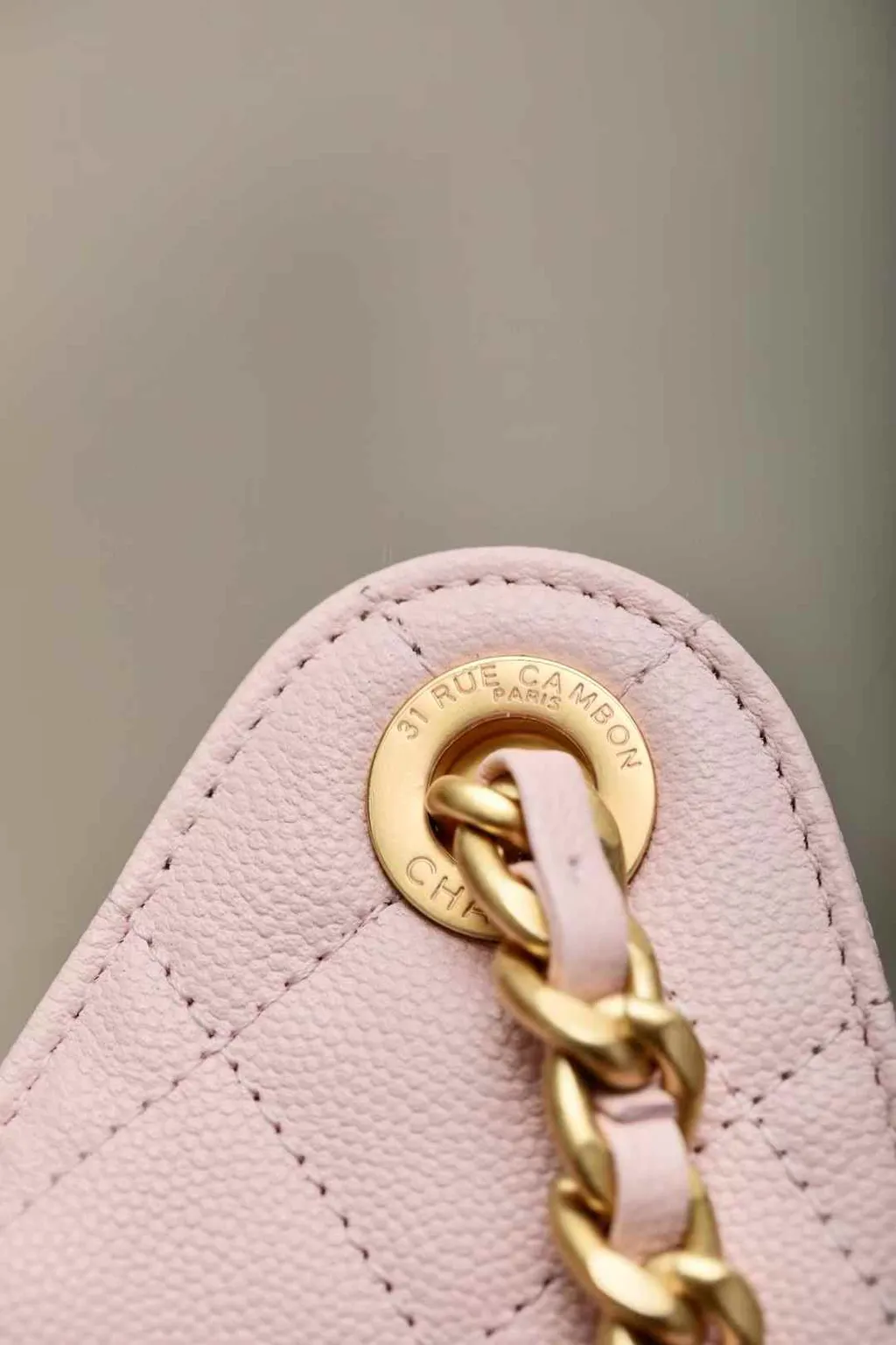 CHANEL 25BAG 牛皮魚子醬 粉色 17.19.58