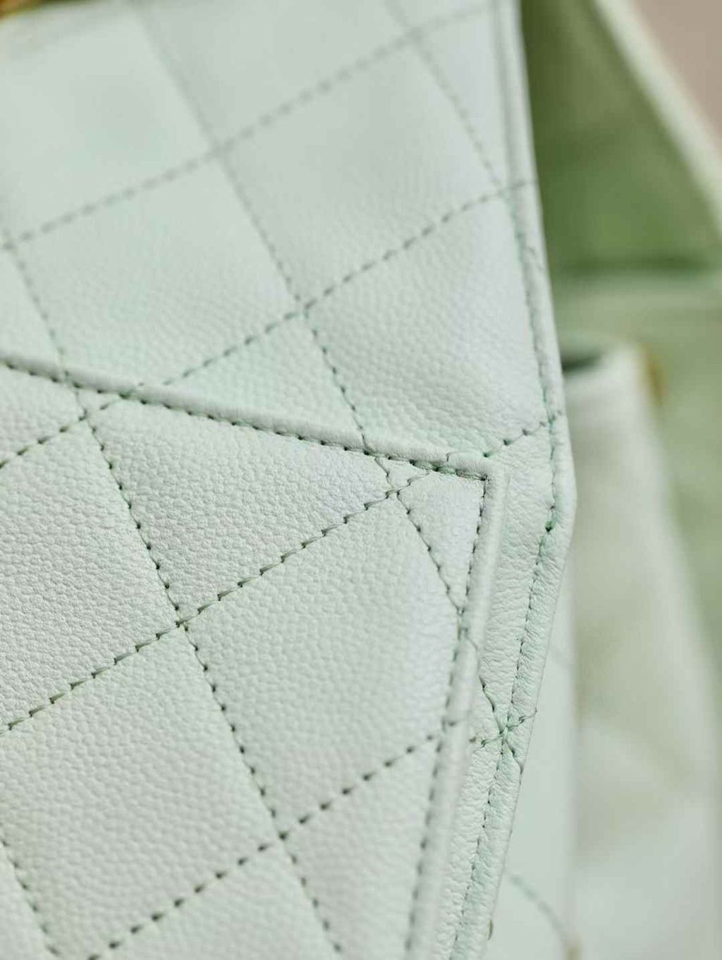 CHANEL 25BAG 牛皮魚子醬 薄荷綠色 17.40.30