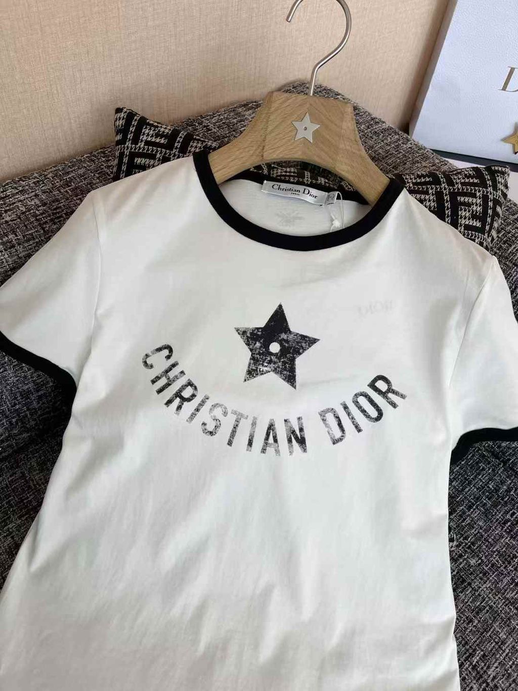 DIOR DIORIVIERA 幸運星復古效果短袖上衣 三色 10.44.50