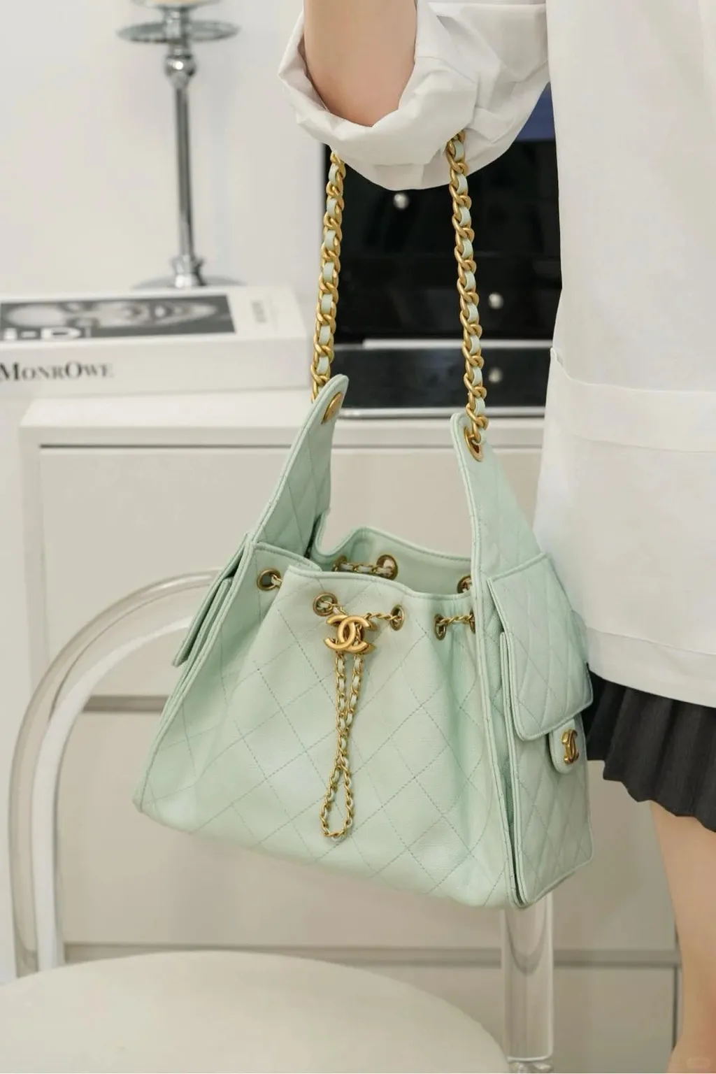 𝐂𝐡𝐚𝐧𝐞𝐥 𝟐𝟓𝐬 𝐡𝐨𝐛𝐨薄荷绿✨_4_小了个小丸籽👜！_来自小红书网页版