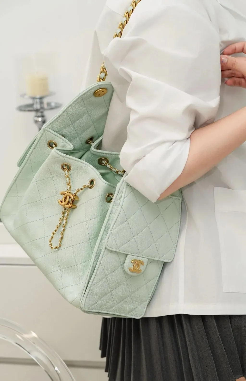 𝐂𝐡𝐚𝐧𝐞𝐥 𝟐𝟓𝐬 𝐡𝐨𝐛𝐨薄荷绿✨_1_小了个小丸籽👜！_来自小红书网页版