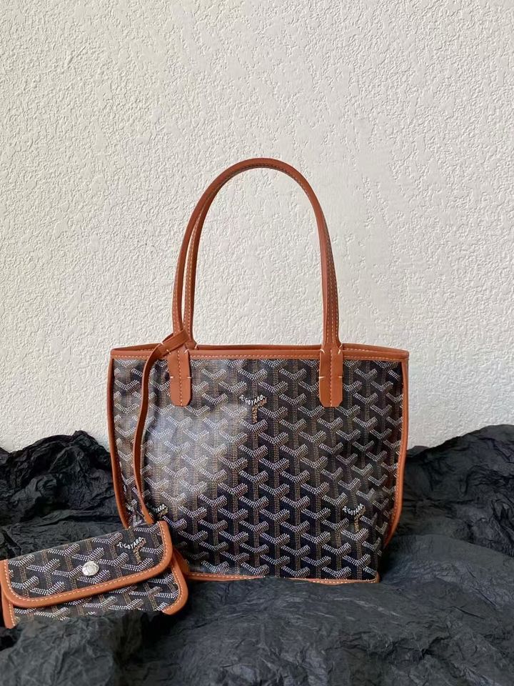 GOYARD ANJOU MINI TOTE 雙面迷你托特包 棕色16259