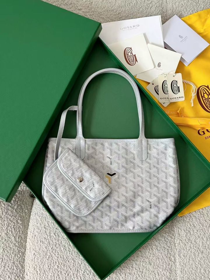 GOYARD ANJOU MINI TOTE 雙面迷你托特包 銀色16133