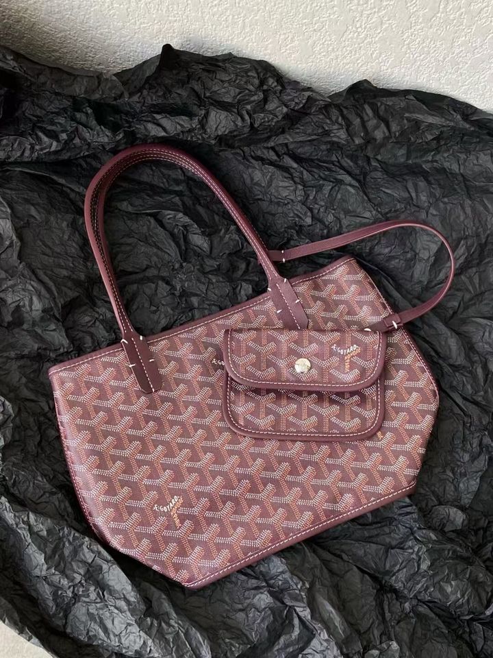 GOYARD ANJOU MINI TOTE 雙面迷你托特包 酒紅色16170