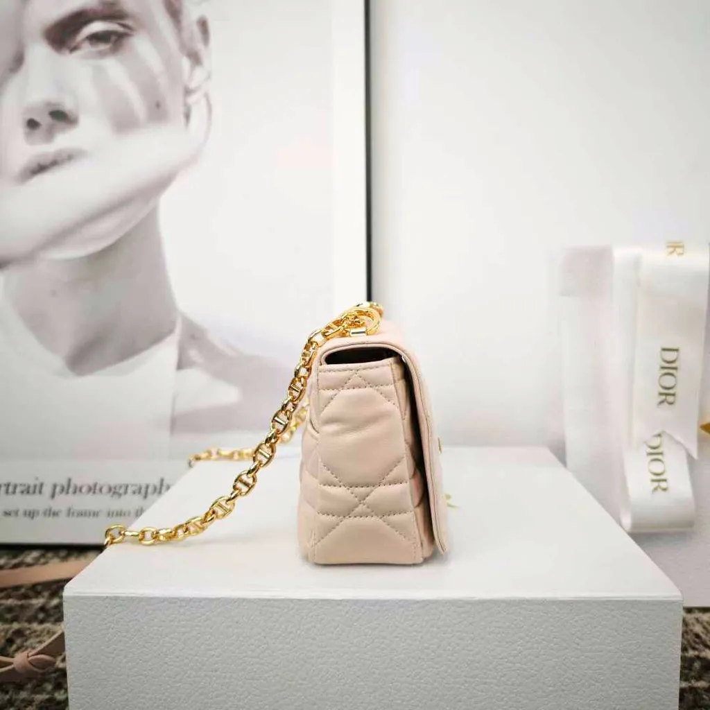 DIOR SOFT CARO 手袋 胭脂粉色3