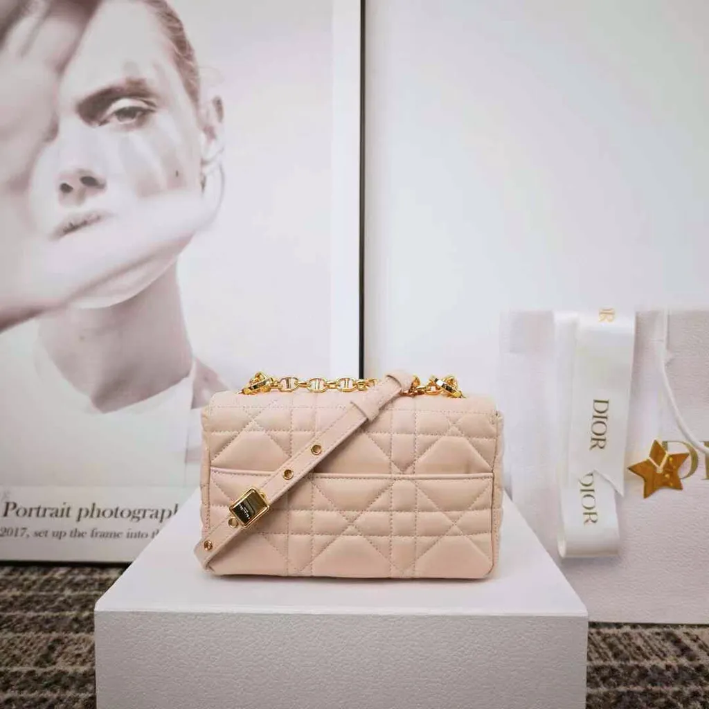 DIOR SOFT CARO 手袋 胭脂粉色2