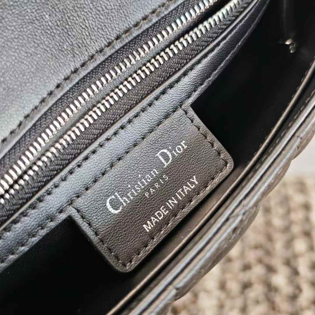 DIOR SOFT CARO 手袋 黑色銀釦 16.23.08