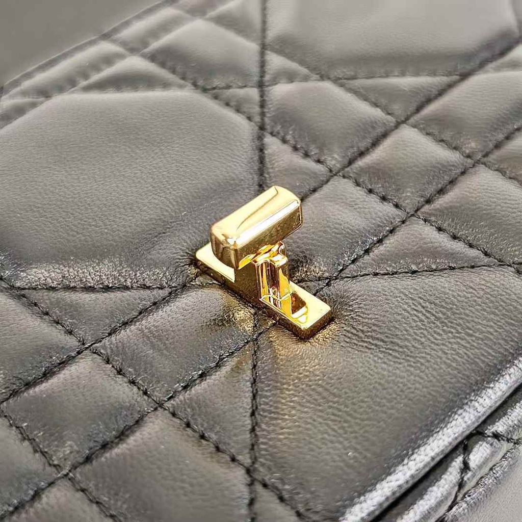 DIOR SOFT CARO 手袋 黑色金釦 17.03.20