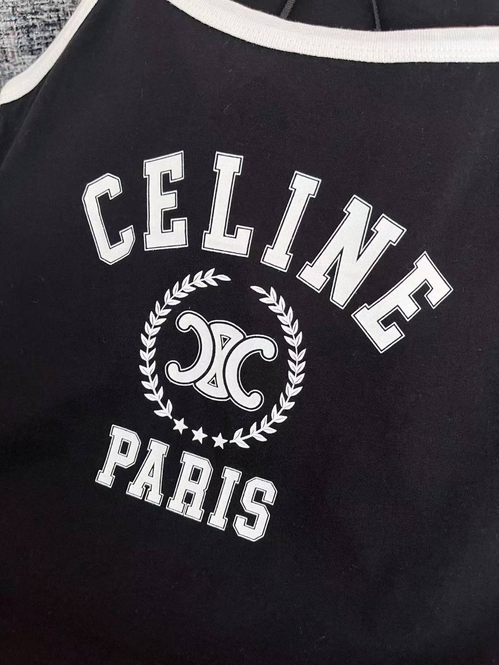 CELINE 麥穗標誌拼色細肩背心 三色16.45.10 1