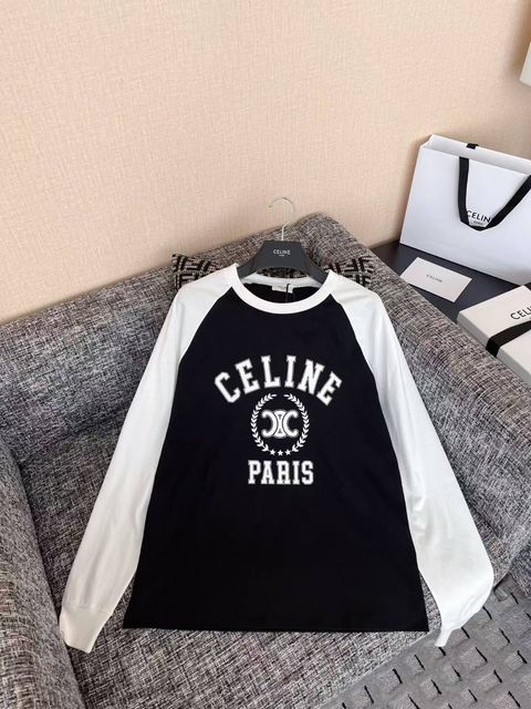 CELINE 麥穗標誌拼色薄長袖上衣 12.24.53
