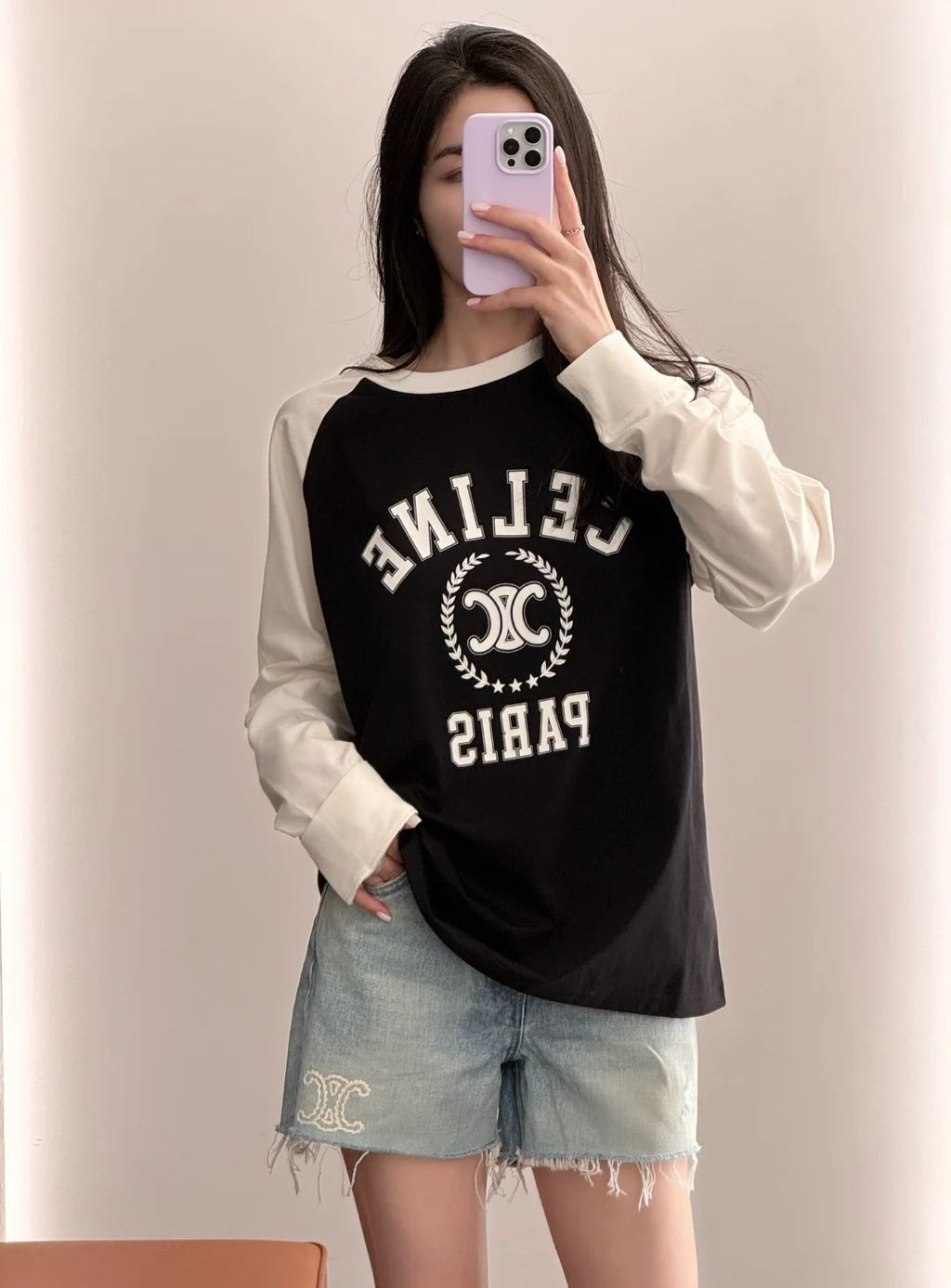 慵懒必备！🖤🤍CELINE  质感长袖T恤_3_CELINE 成都SKP Leia莉娅_来自小红书网页版