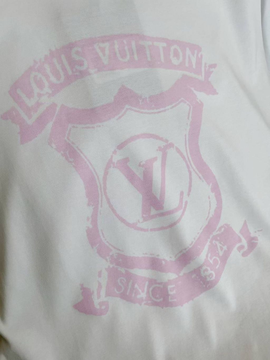 LV 標誌拉鏈細節短袖上衣 粉色 12.37.21