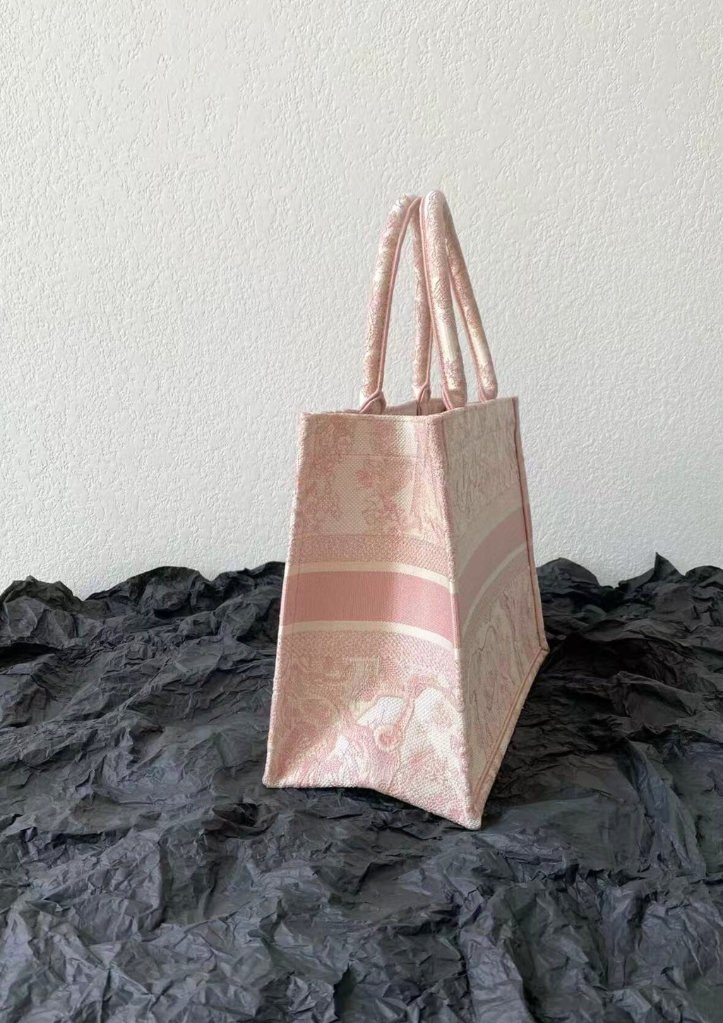 DIOR BOOK TOTE SAUVAGE 老虎印花刺繡托特包 粉紅色 3