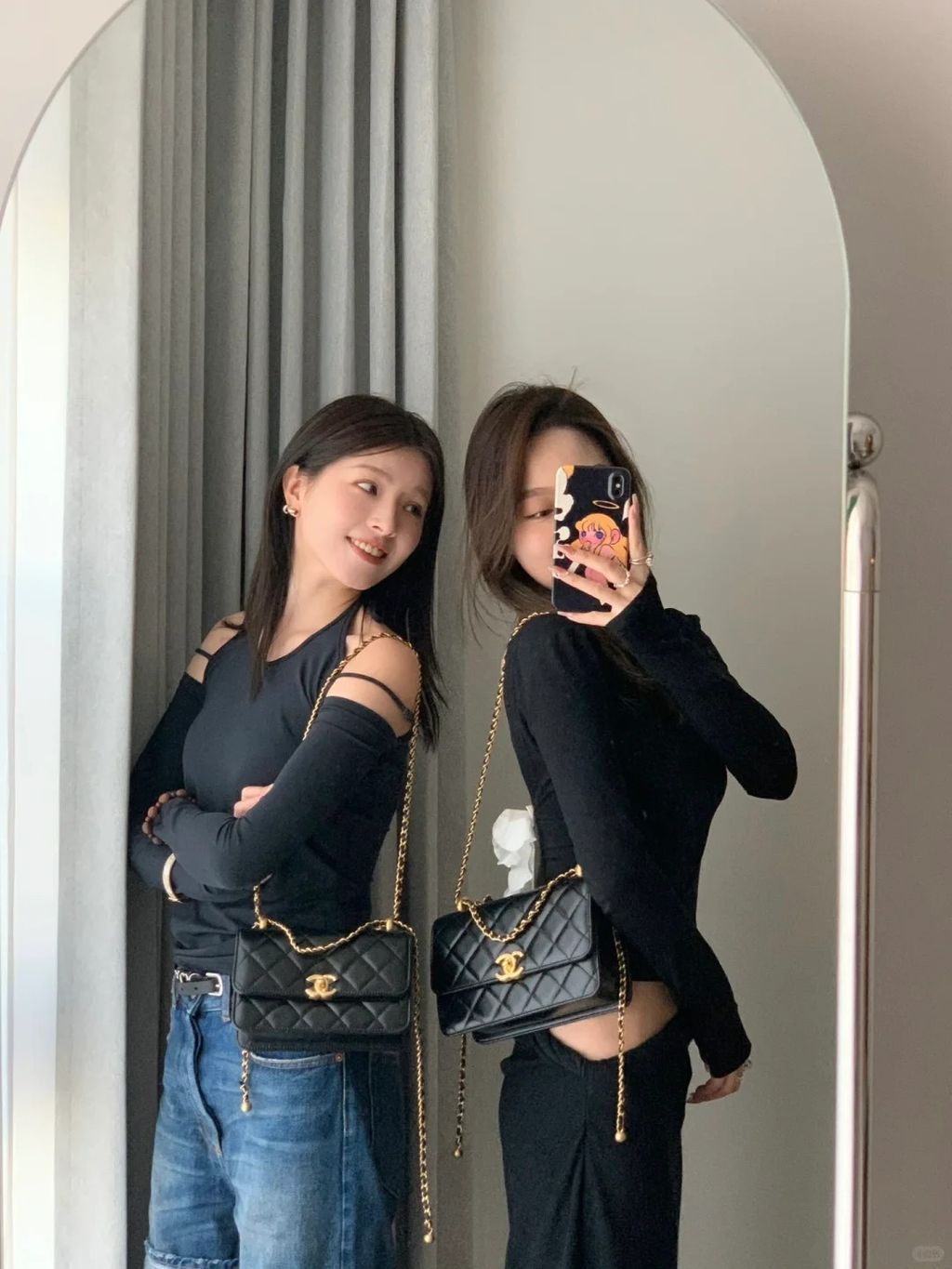 Chanel双金珠19vs22身上图_7_鱼真靓_来自小红书网页版