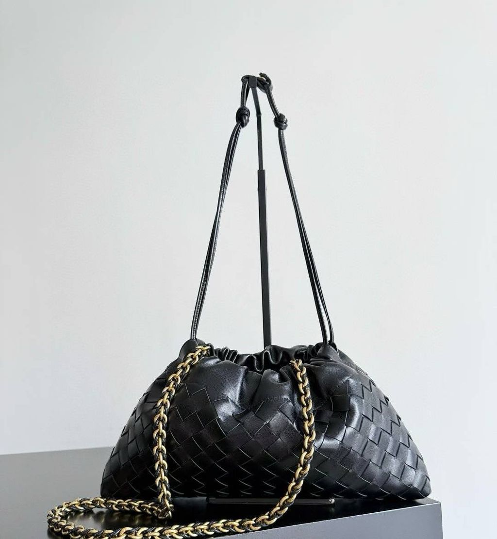 BOTTEGA VENETA DUSTBAG NOTTE 鏈條編織包 黑色 11.35.55