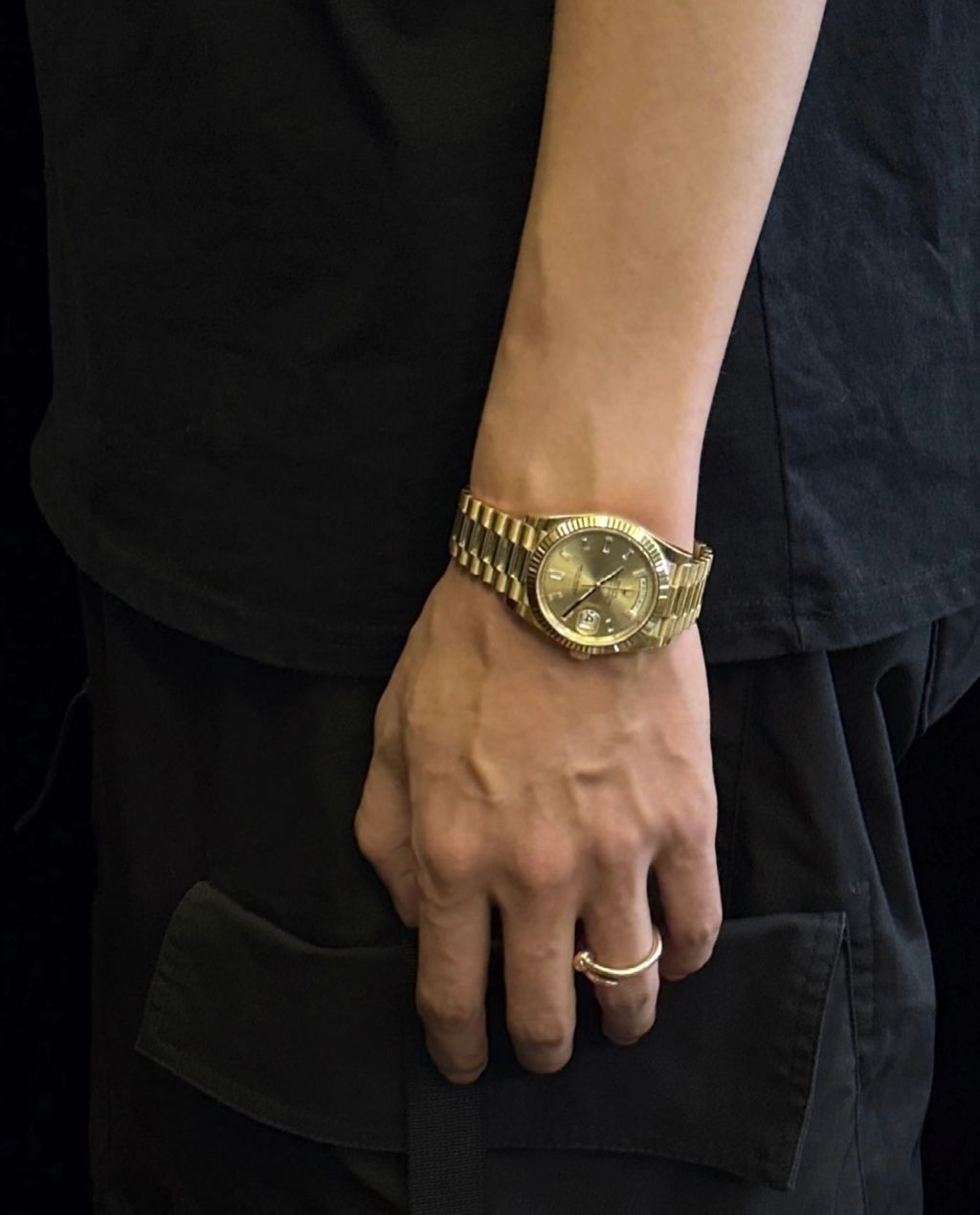 ROLEX DAY-DATE 香檳金鑽面5