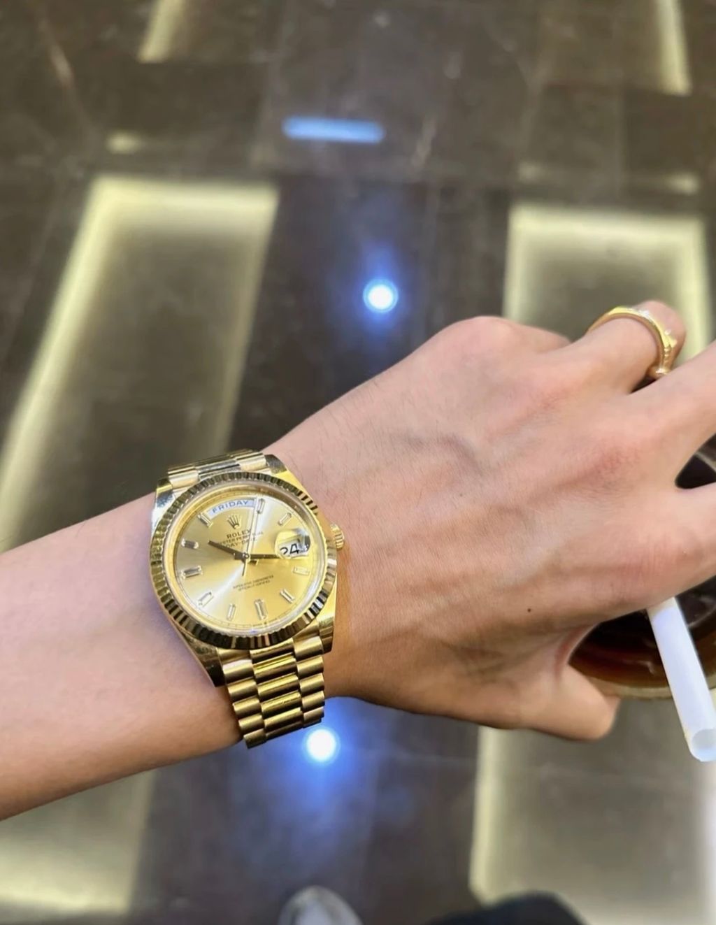 ROLEX DAY-DATE 香檳金鑽面11