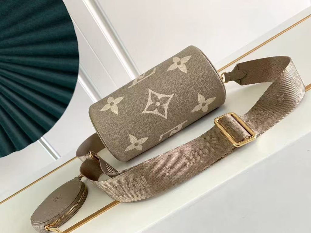 LV PAPILLON BB 二合一圓筒包 大象灰 M460317
