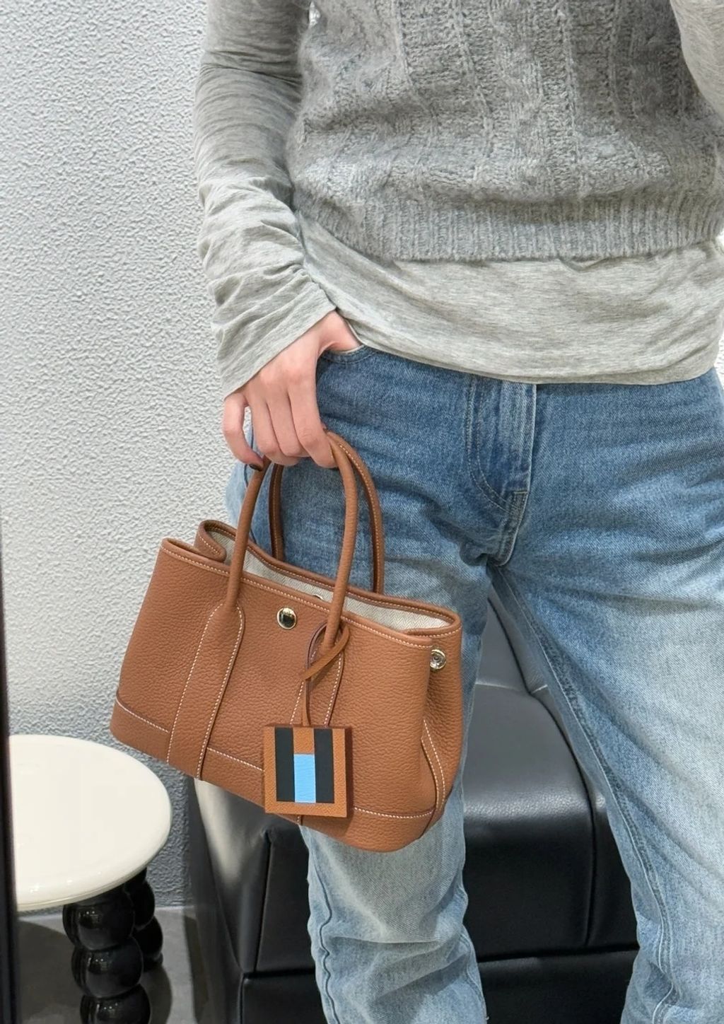 HERMES GARDEN PARTY NEGONDA皮 37金棕色 花園包 2