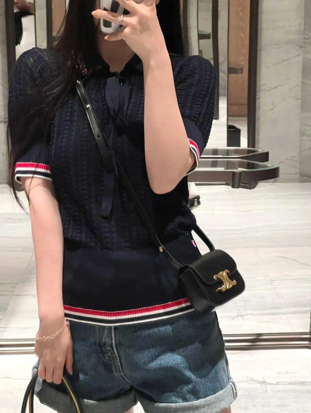 CELINE CLAUDE 光滑牛皮革手袋 MINI6