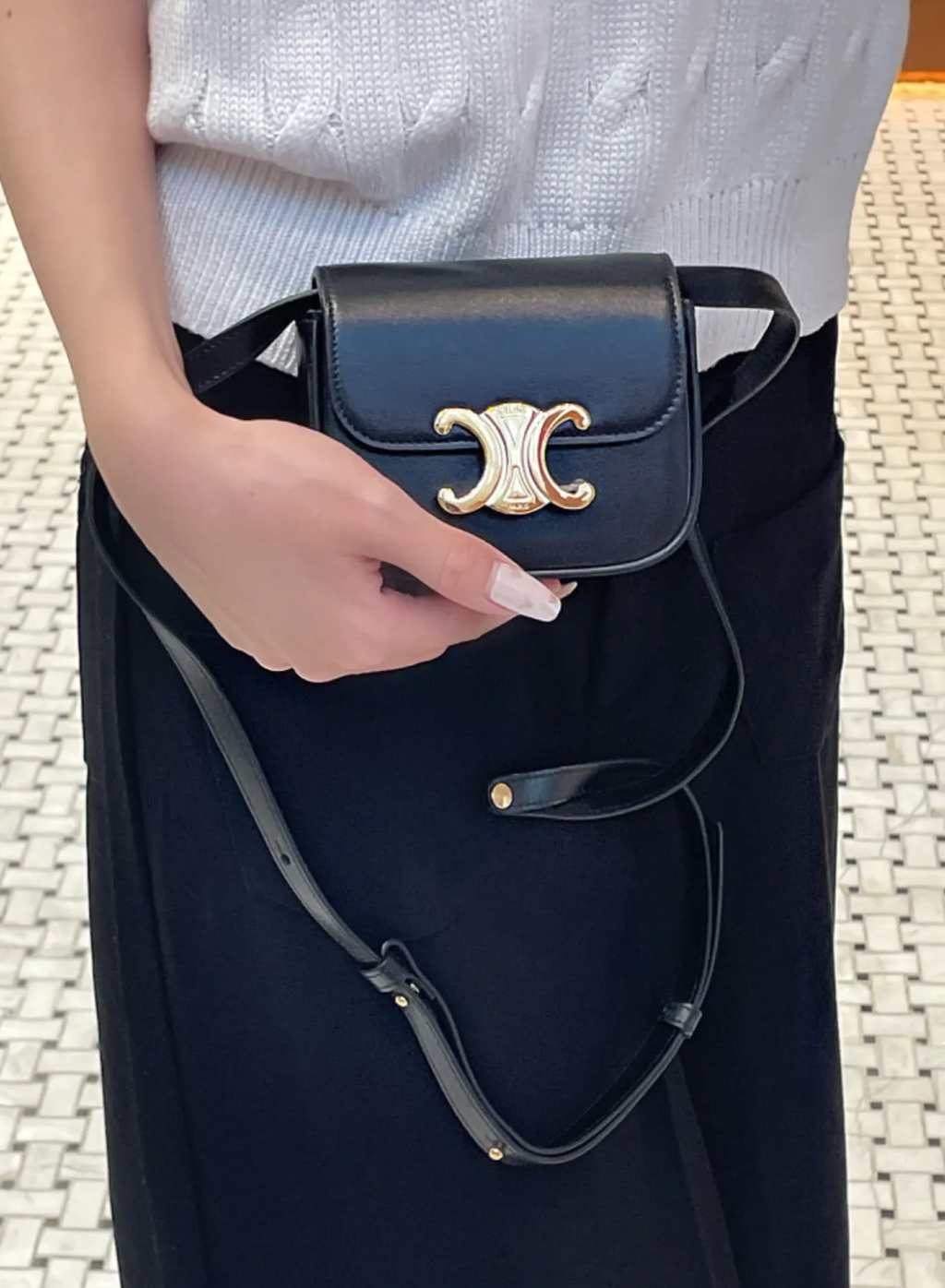 CELINE CLAUDE 光滑牛皮革手袋 MINI3