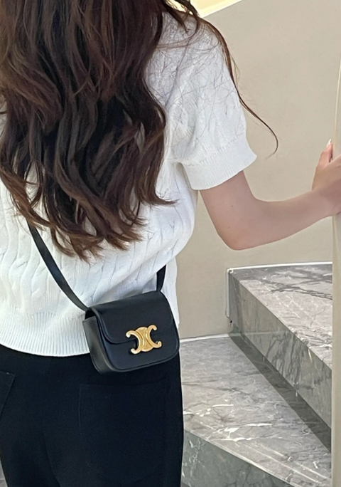 CELINE CLAUDE 光滑牛皮革手袋 MINI1