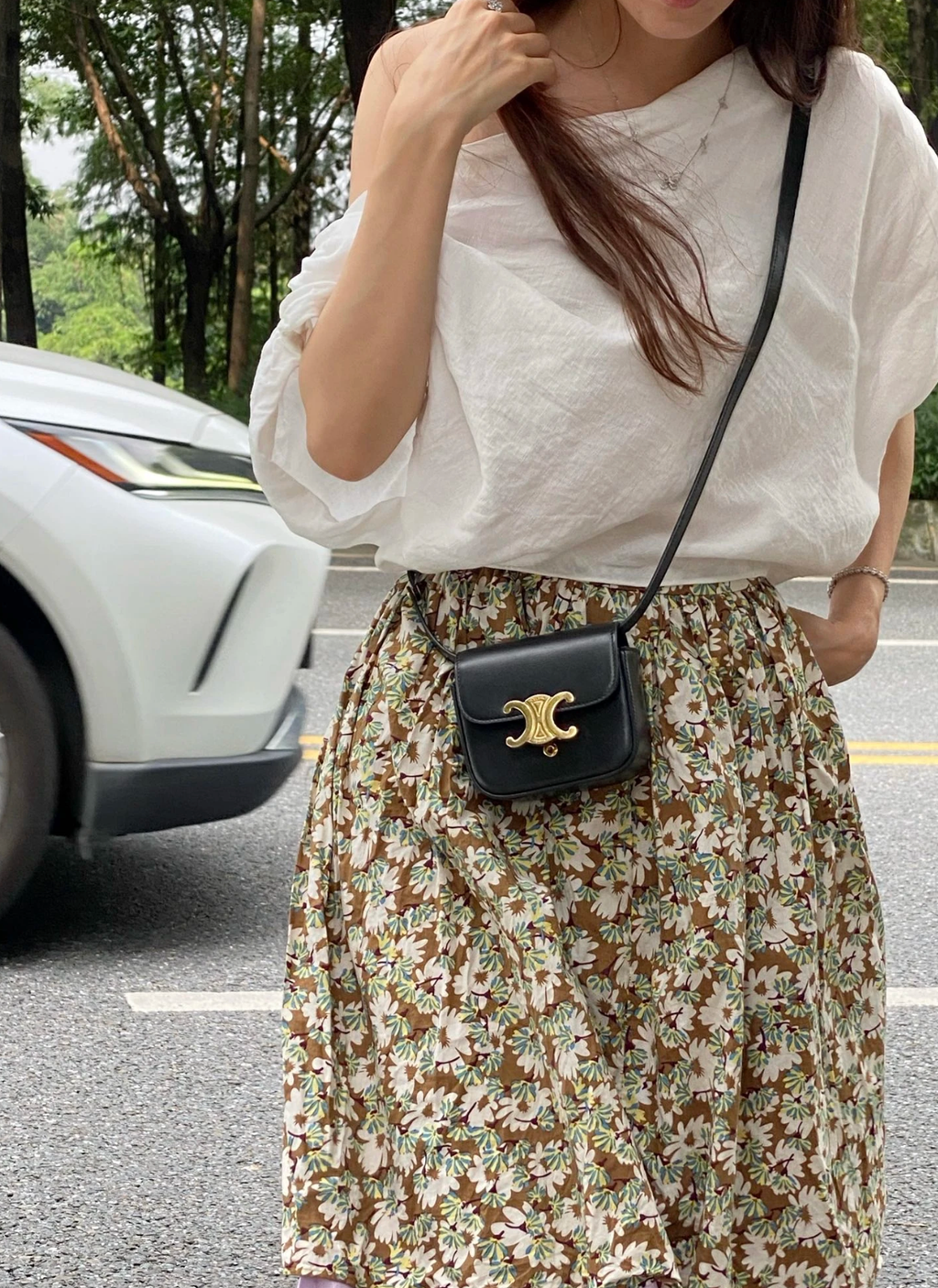 CELINE CLAUDE 光滑牛皮革手袋 MINI5