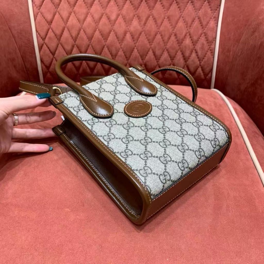 GUCClInterlocking G 迷你手提:斜背托特包2