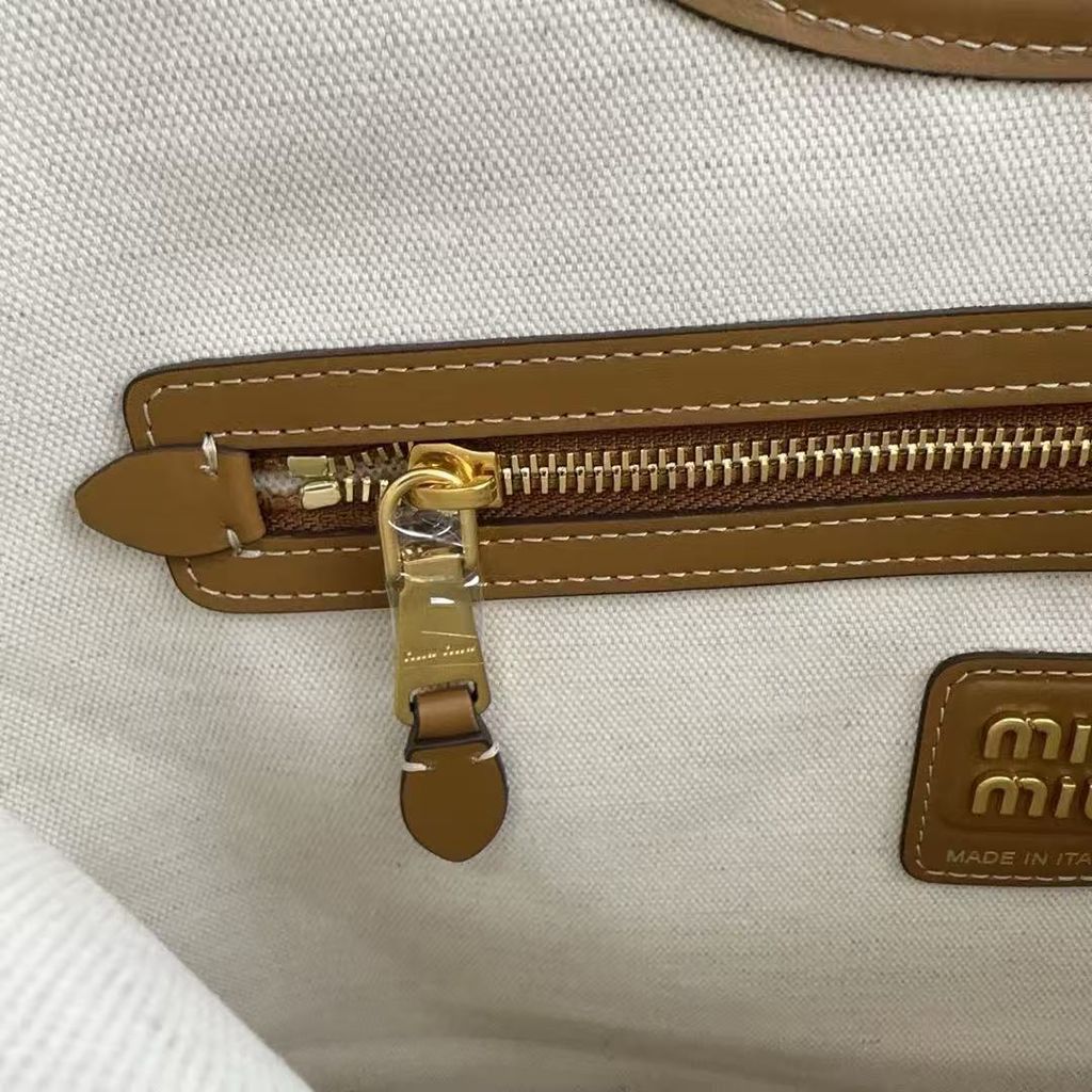 MIU MIU IVY 燈芯絨托特包 棕色13