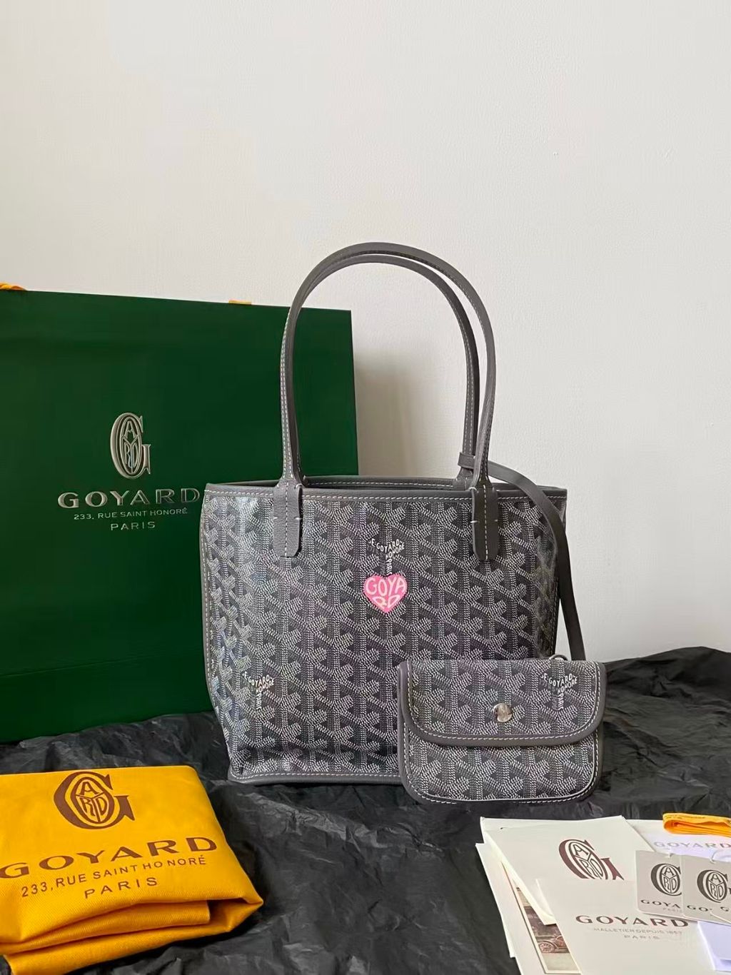 GOYARD ANJOU MINI TOTE 限定紅色愛心 雙面迷你托特包1.pic