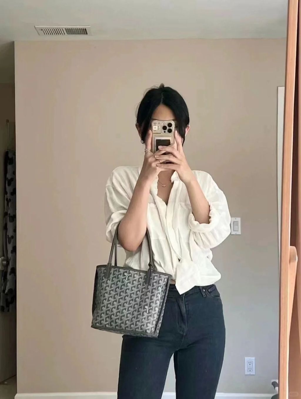 Goyard 戈雅 灰色mini tote💗💗_1_沐沐中古_来自小红书网页版