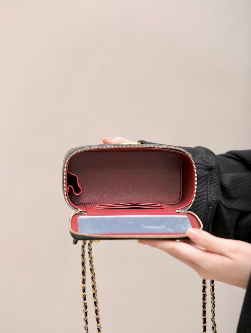 CHANEL 25S 雙金珠 化妝盒子包3