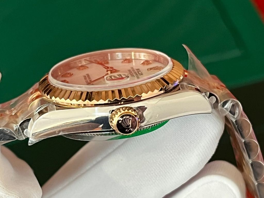 ROLEX DATEJUST 玫瑰間金鑲鑽白貝母盤 日誌型系列腕錶2