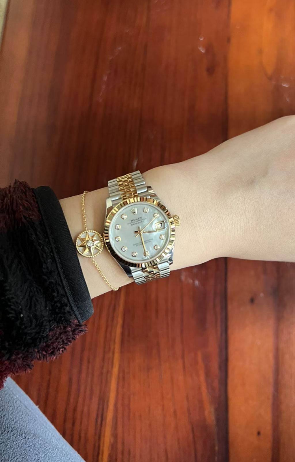 ROLEX DATEJUST 玫瑰間金鑲鑽白貝母盤 日誌型系列腕錶4