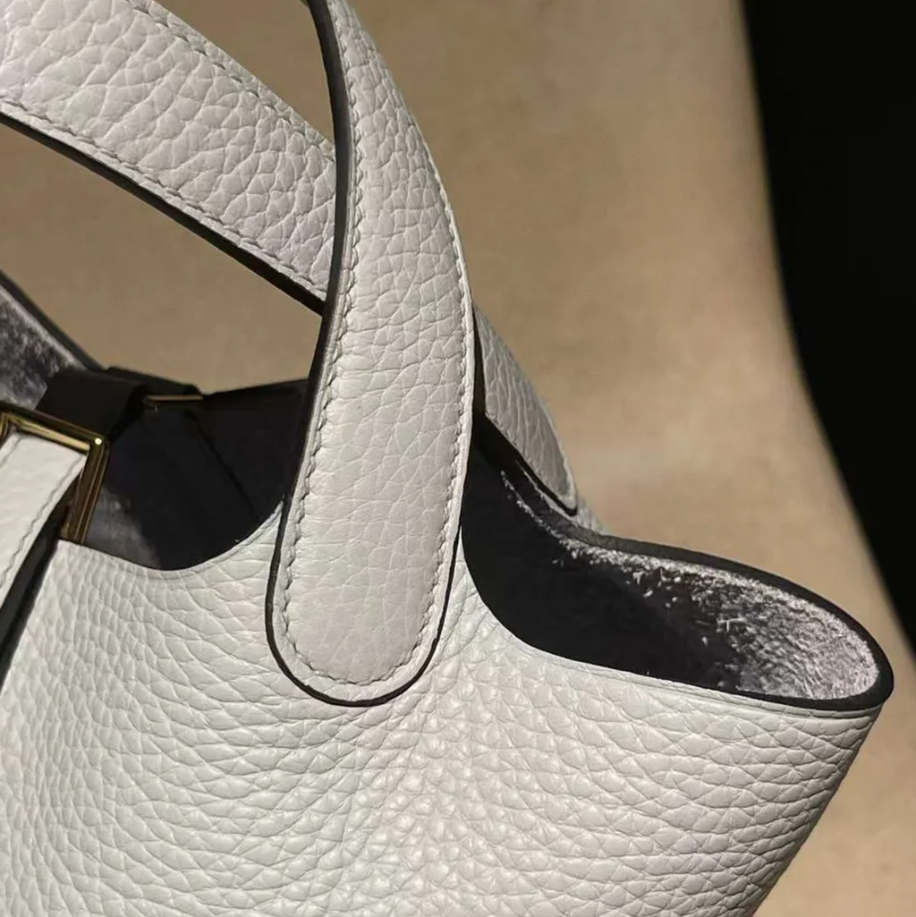 HERMES PICOTIN CLEMENCE皮 08聖杯藍色 金扣 菜籃子 上午11.30.27