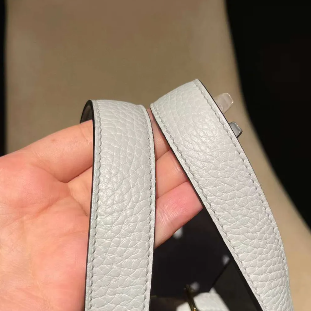 HERMES PICOTIN CLEMENCE皮 08聖杯藍色 金扣 菜籃子 上午11.30.32