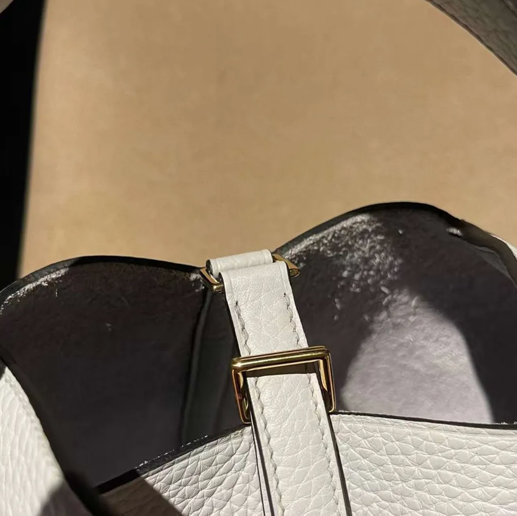 HERMES PICOTIN CLEMENCE皮 08聖杯藍色 金扣 菜籃子 上午11.30.42