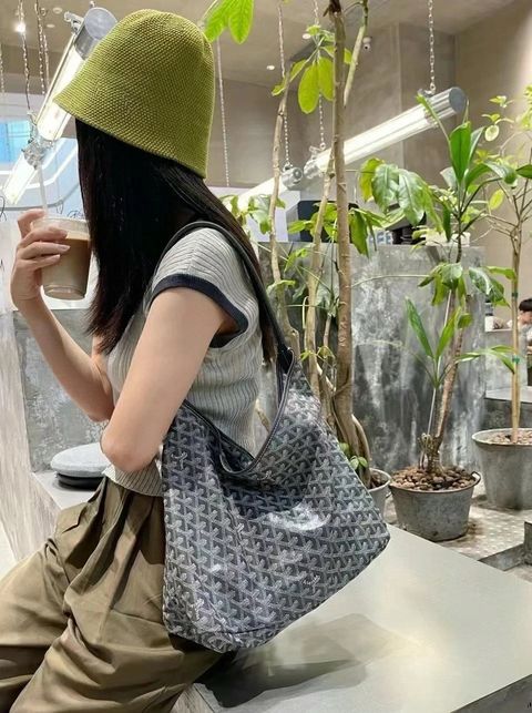 ⊹現貨⊹ GOYARD BOHEME HOBO 單肩包 灰色