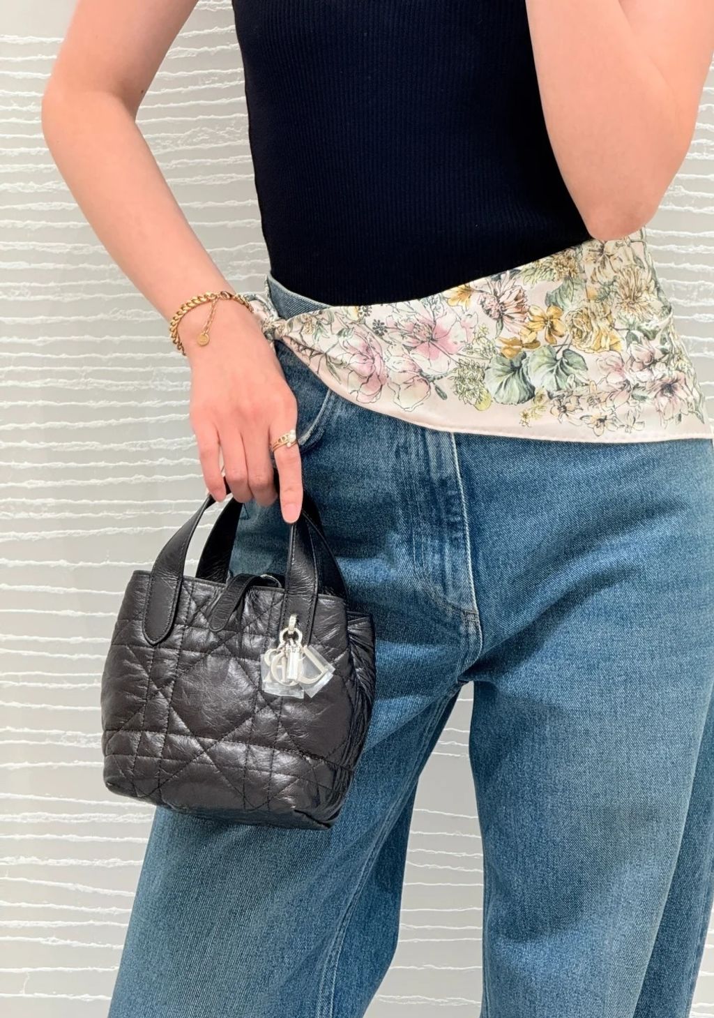 DIOR TOUJOURS 油臘皮直式托特包 黑色2