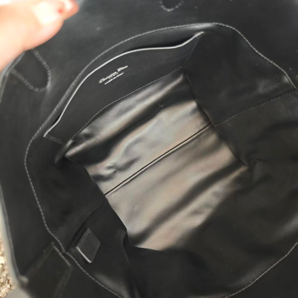 DIOR TOUJOURS 油臘皮直式托特包 黑色13.pic