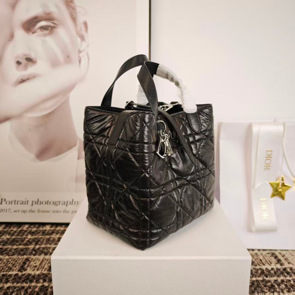 DIOR TOUJOURS 油臘皮直式托特包 黑色9.pic