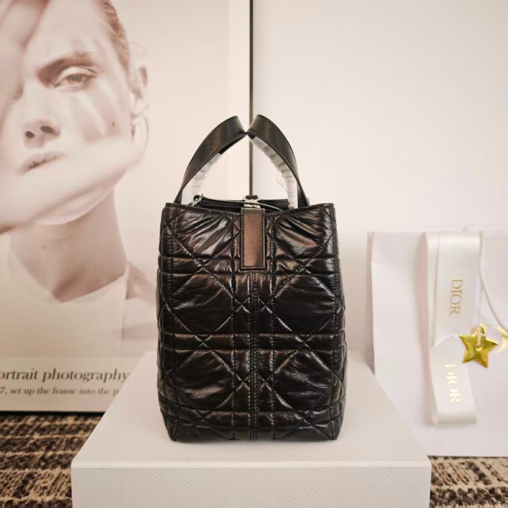 DIOR TOUJOURS 油臘皮直式托特包 黑色10.pic