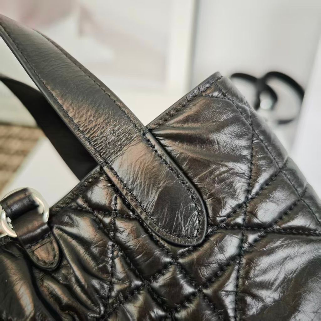 DIOR TOUJOURS 油臘皮直式托特包 黑色2.pic