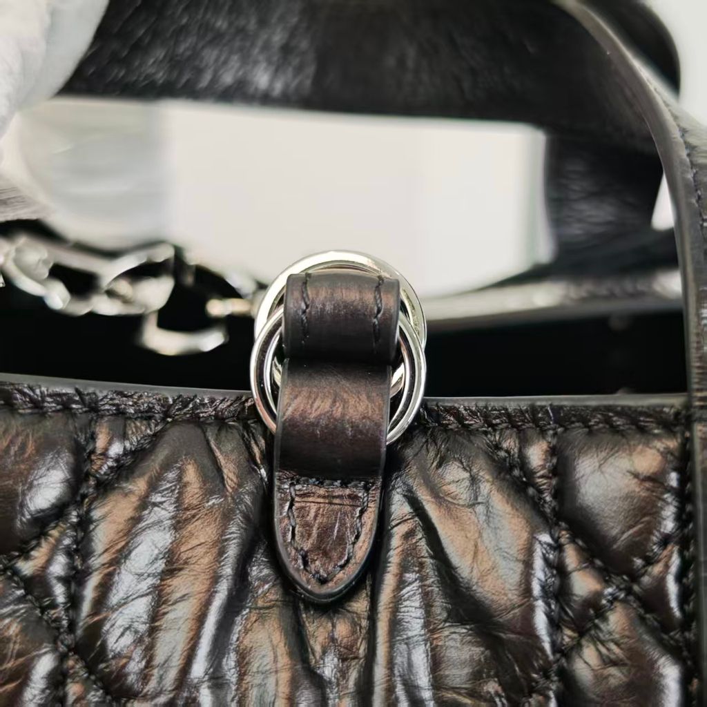 DIOR TOUJOURS 油臘皮直式托特包 黑色5.pic